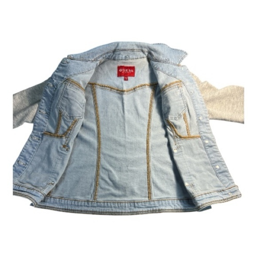 Guess Blue Denim & Gray Jacket - Picture 3 of 5